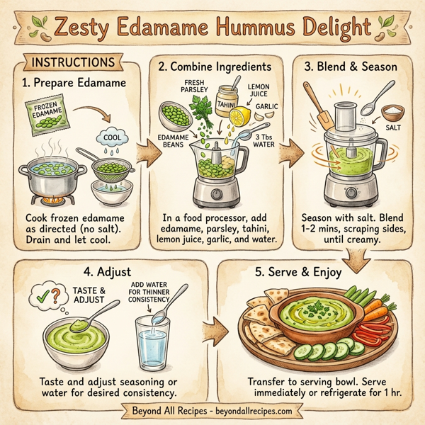 Zesty Edamame Hummus Delight instructions