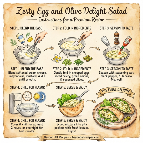 Zesty Egg and Olive Delight Salad instructions