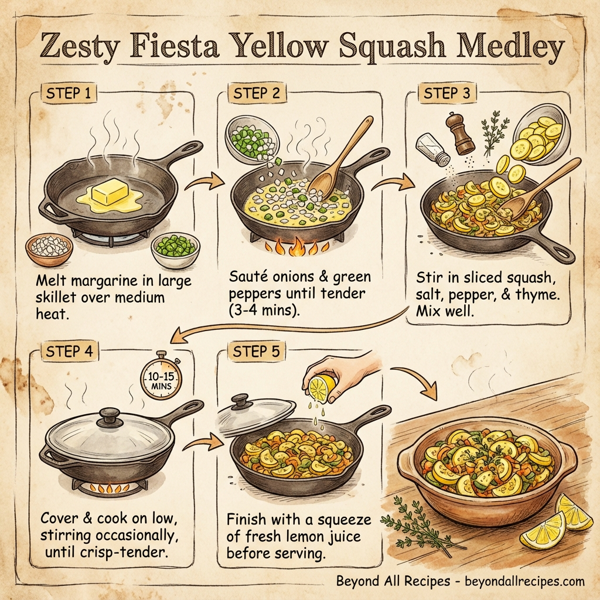 Zesty Fiesta Yellow Squash Medley instructions