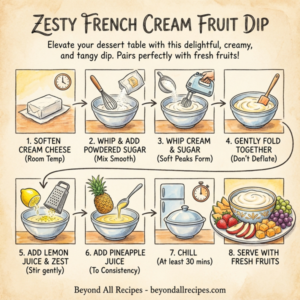 Zesty French Cream Fruit Dip instructions