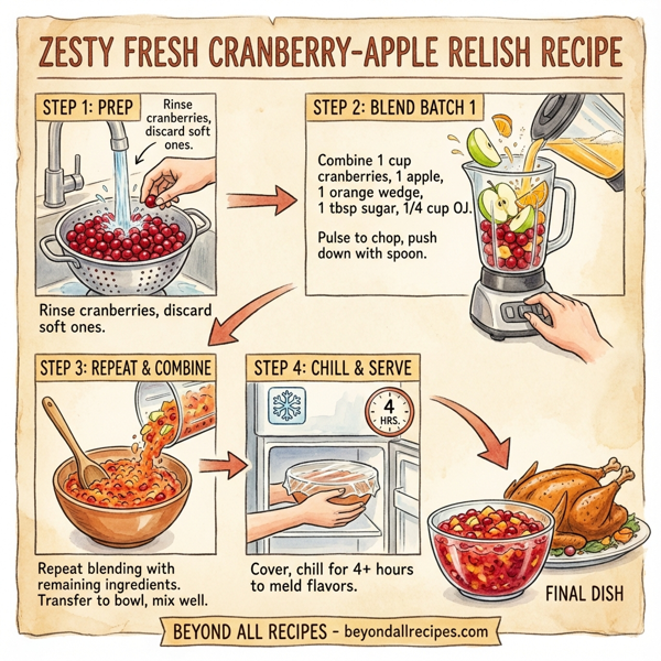 Zesty Fresh Cranberry-Apple Relish instructions