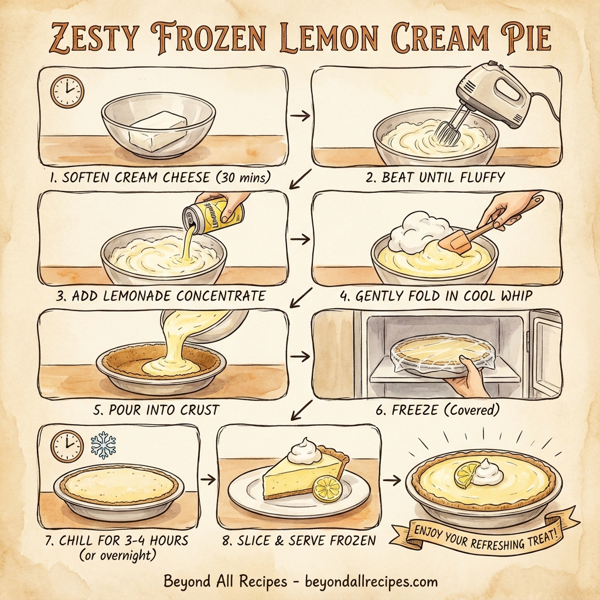 Zesty Frozen Lemon Cream Pie instructions