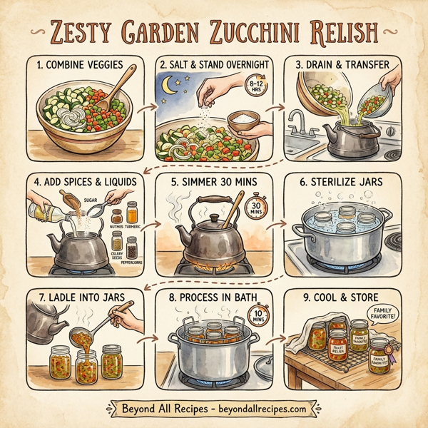 Zesty Garden Zucchini Relish instructions