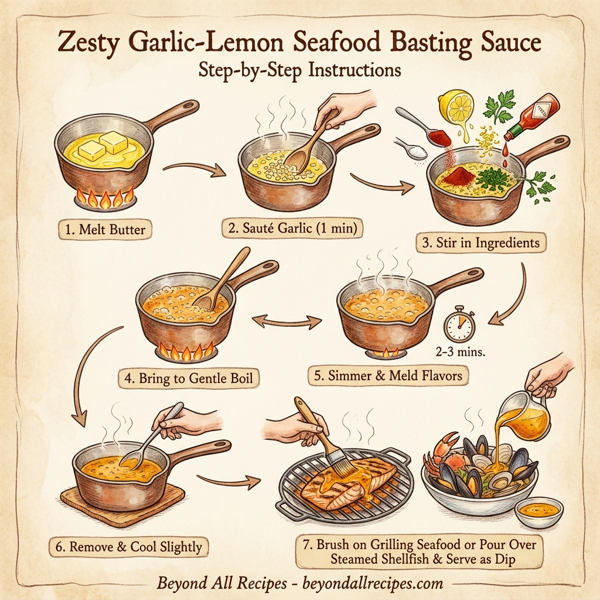 Zesty Garlic-Lemon Seafood Basting Sauce instructions