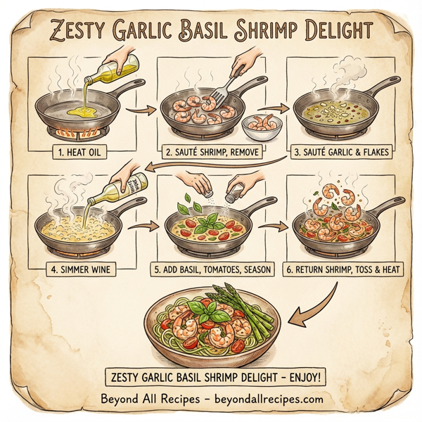 Zesty Garlic Basil Shrimp Delight instructions