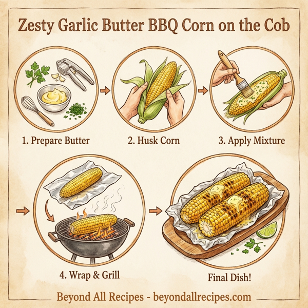 Zesty Garlic Butter BBQ Corn on the Cob instructions