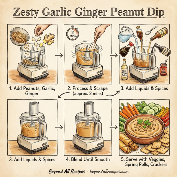 Zesty Garlic Ginger Peanut Dip instructions