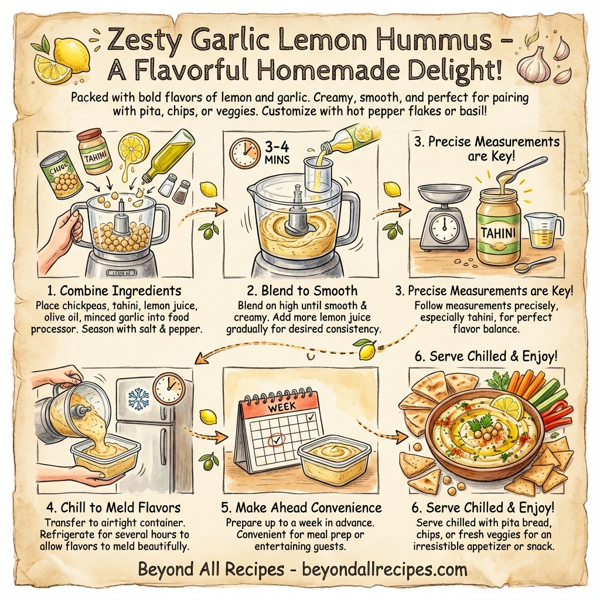 Zesty Garlic Lemon Hummus instructions