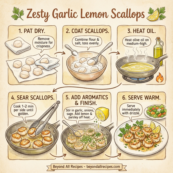 Zesty Garlic Lemon Scallops instructions