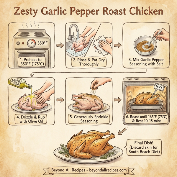Zesty Garlic Pepper Roast Chicken instructions