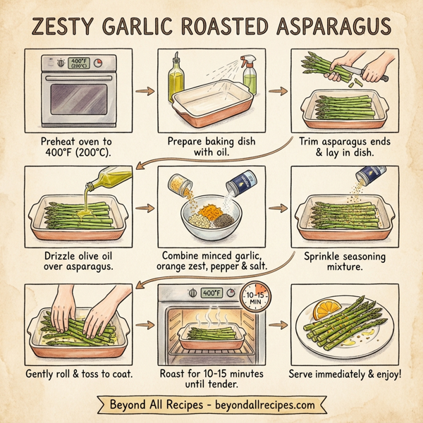 Zesty Garlic Roasted Asparagus instructions