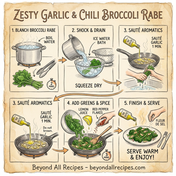 Zesty Garlic & Chili Broccoli Rabe instructions