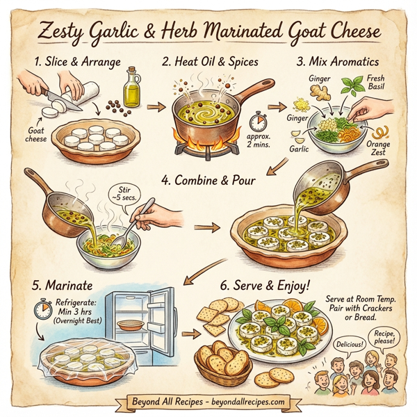 Zesty Garlic & Herb Marinated Goat Cheese instructions