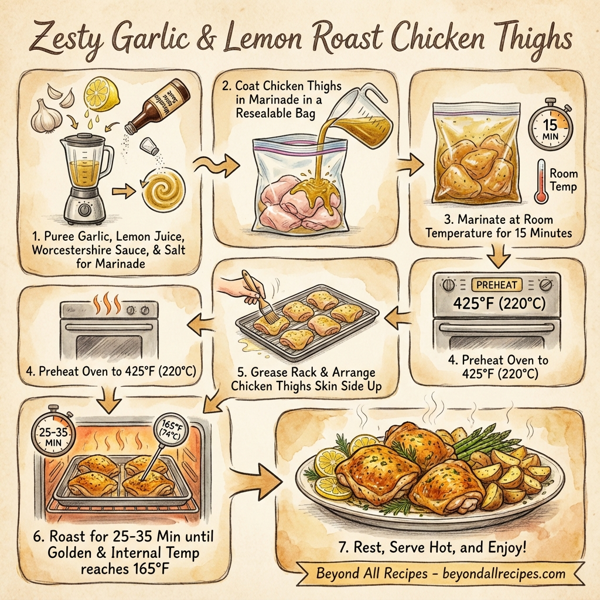 Zesty Garlic & Lemon Roast Chicken Thighs instructions