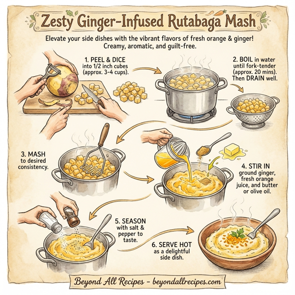 Zesty Ginger-Infused Rutabaga Mash instructions