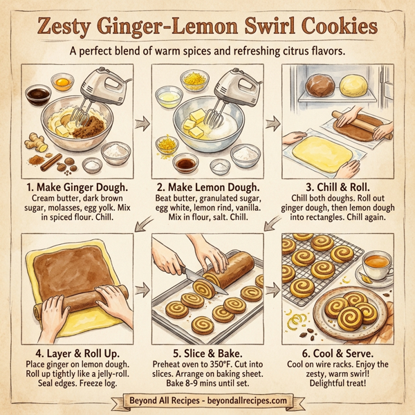 Zesty Ginger-Lemon Swirl Cookies instructions