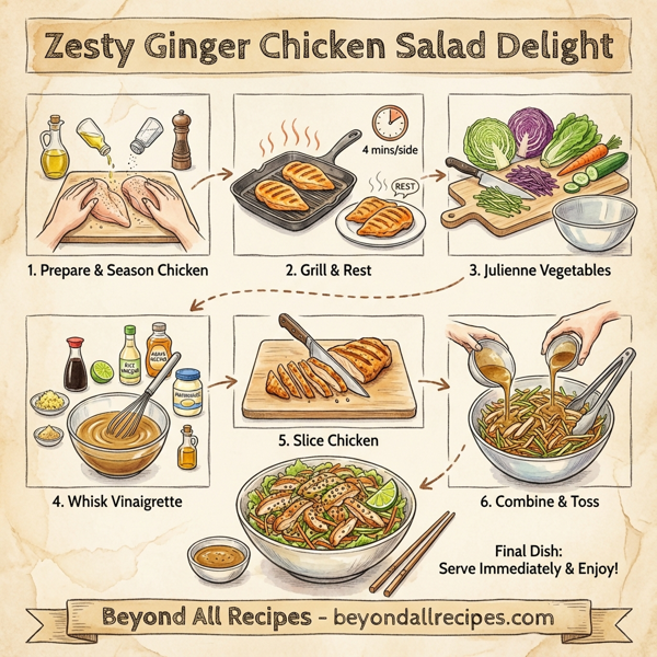 Zesty Ginger Chicken Salad Delight instructions