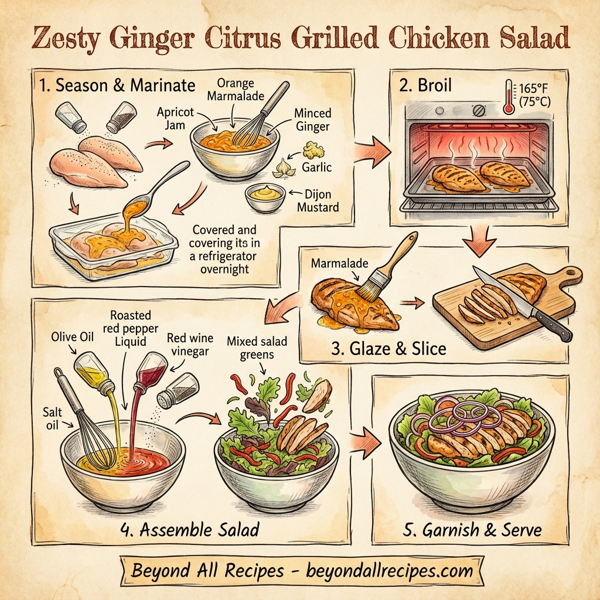 Zesty Ginger Citrus Grilled Chicken Salad instructions