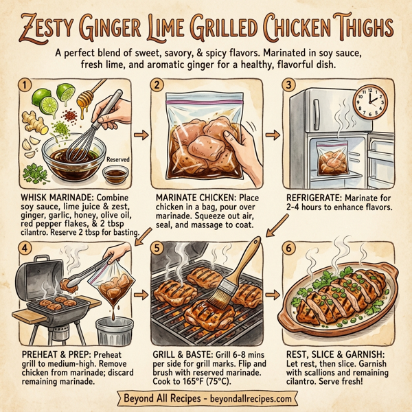 Zesty Ginger Lime Grilled Chicken Thighs instructions
