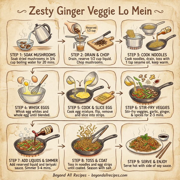 Zesty Ginger Veggie Lo Mein instructions