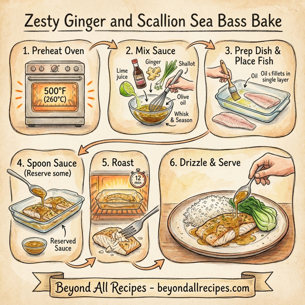 Zesty Ginger and Scallion Sea Bass Bake instructions