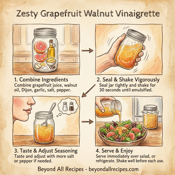 Zesty Grapefruit Walnut Vinaigrette instructions