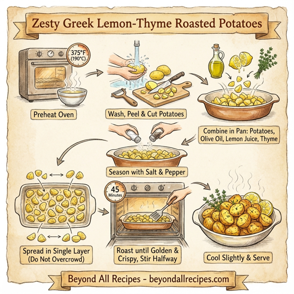 Zesty Greek Lemon-Thyme Roasted Potatoes instructions