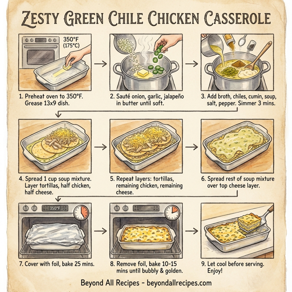 Zesty Green Chile Chicken Casserole instructions