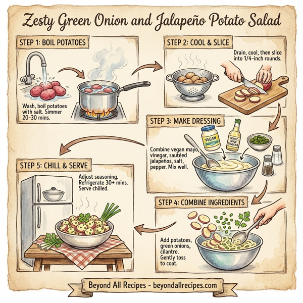 Zesty Green Onion and Jalapeño Potato Salad instructions