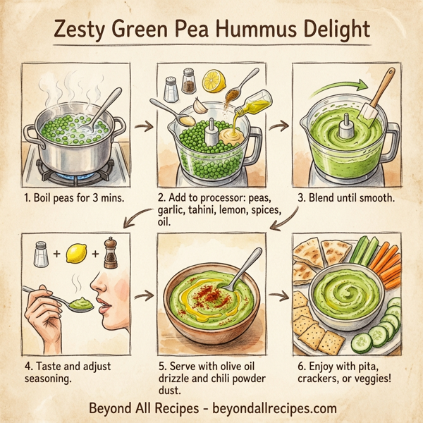 Zesty Green Pea Hummus Delight instructions