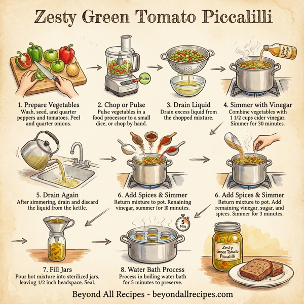 Zesty Green Tomato Piccalilli instructions