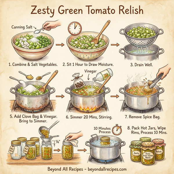 Zesty Green Tomato Relish instructions