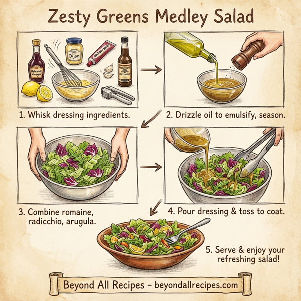 Zesty Greens Medley Salad instructions