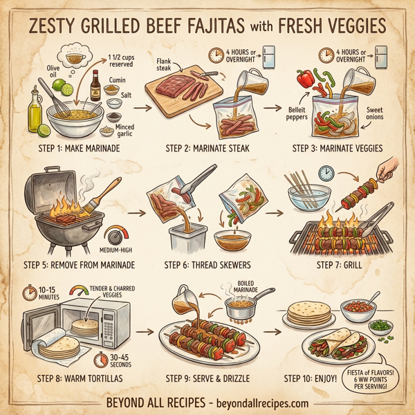 Zesty Grilled Beef Fajitas with Fresh Veggies instructions