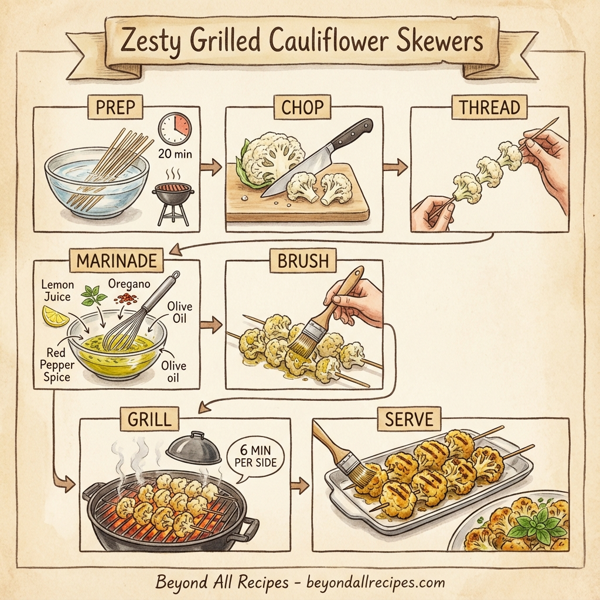 Zesty Grilled Cauliflower Skewers instructions