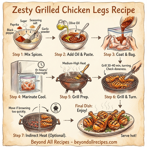 Zesty Grilled Chicken Legs instructions