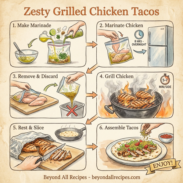 Zesty Grilled Chicken Tacos instructions