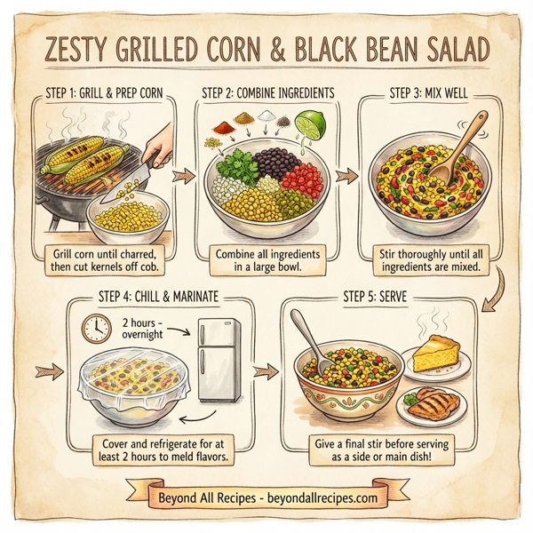 Zesty Grilled Corn and Black Bean Salad instructions