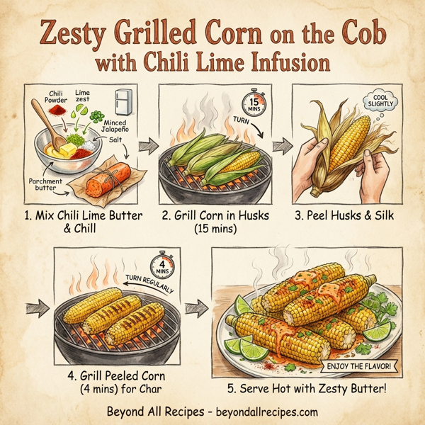 Zesty Grilled Corn on the Cob with Chili Lime Infusion instructions