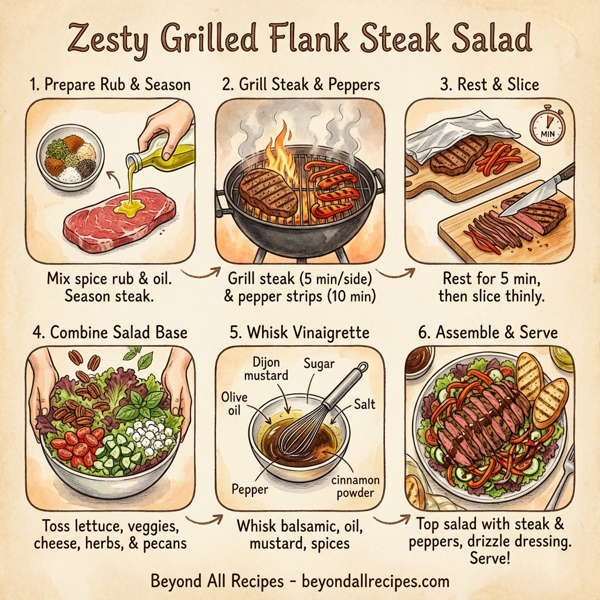 Zesty Grilled Flank Steak Salad instructions