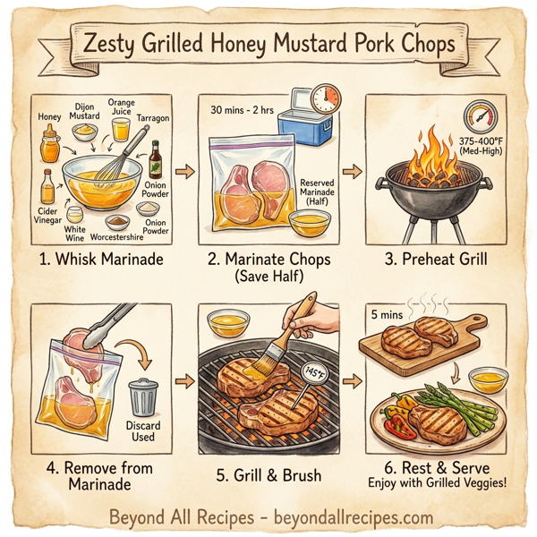 Zesty Grilled Honey Mustard Pork Chops instructions