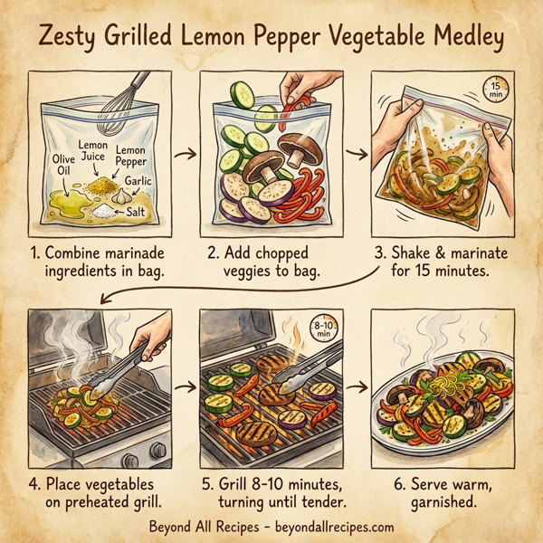 Zesty Grilled Lemon Pepper Vegetable Medley instructions