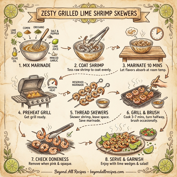 Zesty Grilled Lime Shrimp Skewers instructions