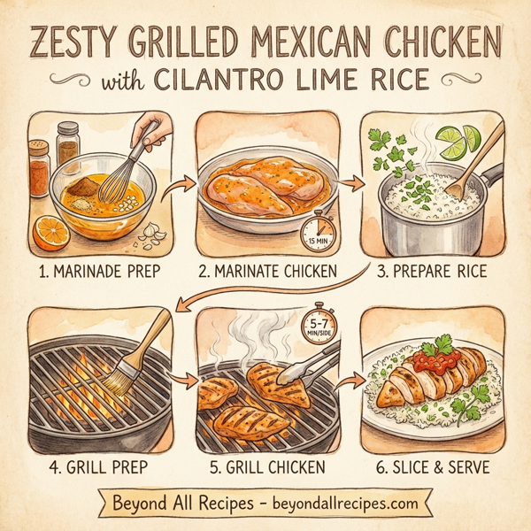 Zesty Grilled Mexican Chicken with Cilantro Lime Rice instructions