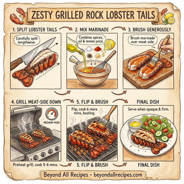 Zesty Grilled Rock Lobster Tails instructions