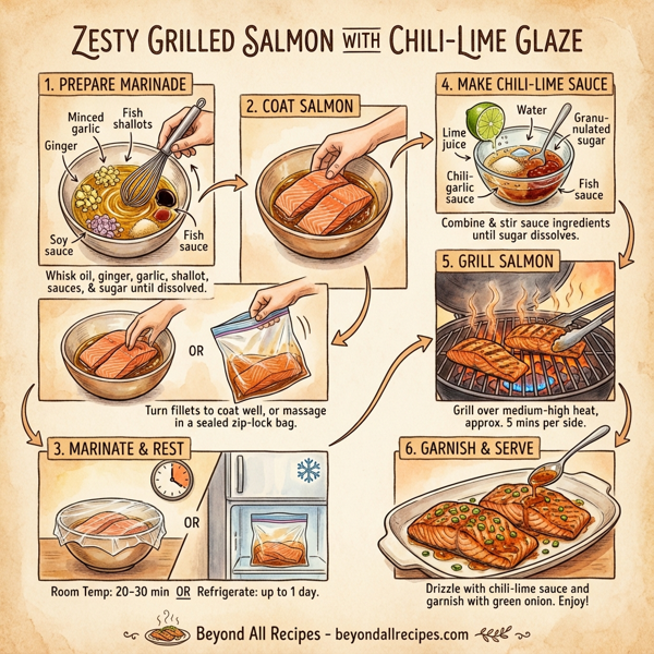 Zesty Grilled Salmon with Chili-Lime Glaze instructions