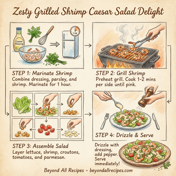 Zesty Grilled Shrimp Caesar Salad Delight instructions