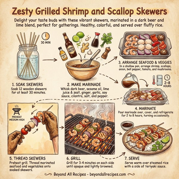 Zesty Grilled Shrimp and Scallop Skewers instructions