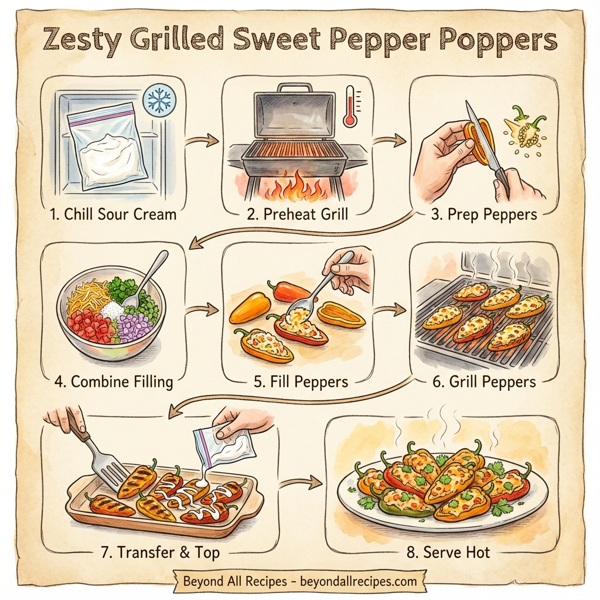 Zesty Grilled Sweet Pepper Poppers instructions
