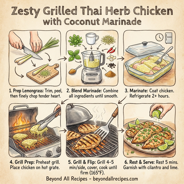 Zesty Grilled Thai Herb Chicken with Coconut Marinade instructions